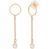 LUV FASHION Rose Gold Drop Earrings ( Pack of 1 ) - Rose Gold