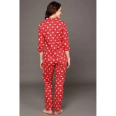 Clovia Red Cotton Womens Nightwear Nightsuit Sets ( Pack of 1 ) - None