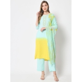 Kbz - Turquoise Straight Rayon Womens Stitched Salwar Suit ( Pack of 1 ) - None