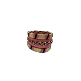 Set of 4 Pink and Gold Silk Thread Bangles