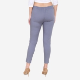 Women's Cotton Formal Trousers - Grey Grey M