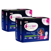 everteen XXL Relax Nights Ultra Thin 40 Sanitary Pads with Neem and Safflower, Menstrual Cramps Roll-On Inside Pack