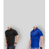 FASHION365 - Multicolor Cotton Blend Slim Fit Men's Polo T Shirt ( Pack of 2 ) - None