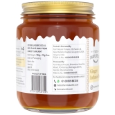 Farm Naturelle Healthy Ginger Infused Honey 700g + 75g Extra |100% Pure Honey| Raw & Unfiltered|Unprocessed|Lab Tested Honey In Glass Jar with Engraved Virgin Wooden Spoon