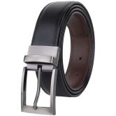 samtroh - Black PU Mens Reversible Belt ( Pack of 1 ) - None