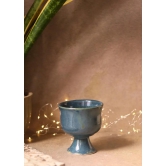 Metallic Blue Ice Cream Goblet-Set of two