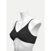 Women Flower Bra - Black Color