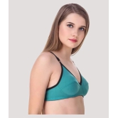 Kiran Enterprises - Multicolor Cotton Blend Non Padded Womens T-Shirt Bra ( Pack of 3 ) - None