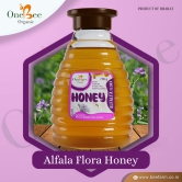 ONE BEE ORGANIC Honey | Alfalfa Flora Honey/Alfalfa Blossom Honey | Natural Flora Honey - 280 GM.