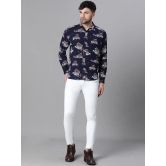 Oxolloxo Relaxed Graphic Printed Spread Collar Casual Shirt