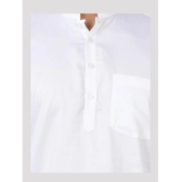 Maharaja - White 100 percent Cotton Mens Shirt Style Kurta ( Pack of 1 ) - None