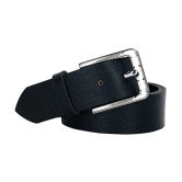 Leather World - Black 100% Leather Mens Formal Belt ( Pack of 1 ) - None