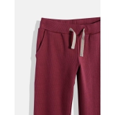 Girls Solid Cotton Track Pants