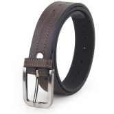 Zacharias Boys Synthetic Leather Belt for kids (Pack of 1) (kb-21_Black) (6-10 Years) - None