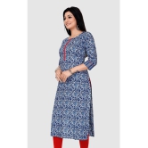 Meher Impex - Blue Cotton Women''s Straight Kurti ( Pack of 1 ) - None