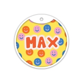 Customized Pet Id Tag - Sweet Smiley Face-Standard