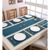 Bamboo Dining Mats - Blue  (Set of 13)