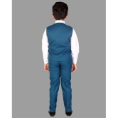 DKGF Fashion - Blue Cotton Blend Boys Shirt & Pants ( Pack of 1 ) - None