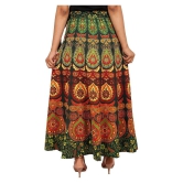 Rangun Cotton A-Line Skirt - Green - 37-41