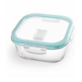 Treo By Milton Hi Borosilicate Clip Fresh Square Container, 320 ml, 1 Piece