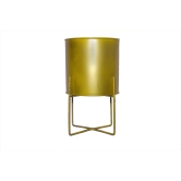 Era T Planter With Stand Brass