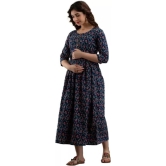 PALANI-HUB Women Maternity/Nursing Nighty (Dark Blue)