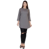 JC4U - Grey Rayon Womens Straight Kurti ( Pack of 1 ) - None