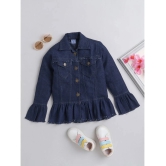 DKGF Fashion - Dark Blue Denim Girls Denim Jackets ( Pack of 1 ) - None