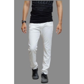 HALOGEN - White Cotton Blend Slim Fit Mens Jeans ( Pack of 1 ) - None