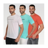 Zeffit - Multicolor Cotton Blend Regular Fit Mens T-Shirt ( Pack of 3 ) - None