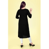 Kapadia - Black Rayon Womens Straight Kurti ( Pack of 1 ) - None