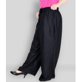 Sttoffa - Black Rayon Flaired Women's Casual Pants ( Pack of 1 ) - None