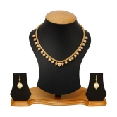 Farid Enterprises - Gold Brass Necklace Set ( Pack of 1 ) - Gold