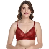 Kiran Enterprises Red Net Non Padded Womens Everyday Bra ( Pack of 2 ) - None