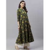 miravan - Green Cotton Women's Anarkali Kurti ( Pack of 1 ) - None