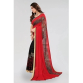 ANAND SAREES Georgette Printed Saree With Blouse Piece - Red ( Pack of 1 ) - Red