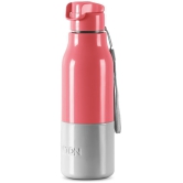 Milton Steel Sprint 600 Insulated Inner Stainless Steel Water Bottle, 510 ml, Pink | Hot or Cold | Easy Grip | Leak Proof | Kids School Bottle | Office | Gym | Hiking | Treking | Travel Bott