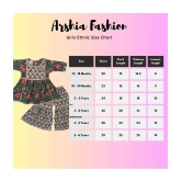 Arshia Fashions Baby Girls Jaipuri Print Frock Style Kurti with Frill Sleeves and Palazzo Style Salwar Ethnic Dress - None