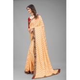 ofline selection - Peach Silk Blend Saree With Blouse Piece ( Pack of 1 ) - Peach