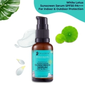 Pilgrim White lotus SUNSCREEN SERUM SPF 30 PA+++ for women & men with Hyaluronic acid & CICA | Oil & silicon free, Broad spectrum, Non-greasy, No white cast | Korean skin care | All skin types | 30 ml