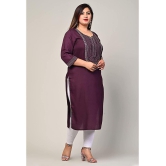 Swasti - Purple Rayon Womens Straight Kurti ( Pack of 1 ) - None