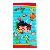 Mandhania Cotton Cartoon Printed Kid's Bath Towels (Multicolour) - Pack of 2