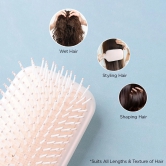 Kuber Industries Hair Brush, Paddle, Detangles, All Hair Types, Styling, 6 Piece, Pack of 3, Beige-Kuber Industries Hair Brush, Bristles, Paddle, Detangles, All Hair Types, Styling, 6 Piece, XH45