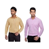 DESHBANDHU DBK Cotton Regular Fit Full Sleeves Mens Formal Shirt - Multi ( Pack of 2 ) - None