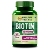 Himalayan Organics Biotin 10,000 mcg Supplement with Keratin, Amino Acids & Multivitamin 120 Tablet