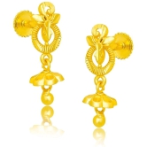 LUV FASHION Golden Drop Earrings ( Pack of 1 ) - Golden