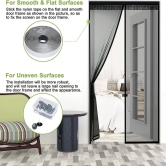 Mesh Magnetic Mosquito Screen Door Net Curtain with Magnets Reinforced Polyester