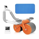 Roller Wheel Exercise with Elbow Support, Automatic Rebound Abdominal Wheel Ab Exerciser - Orange