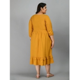 PrettyPlus by Desinoor - Mustard Rayon Womens A-line Dress ( Pack of 1 ) - None