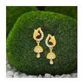 VIVASTRI Golden Drop Earrings ( Pack of 1 ) - Golden